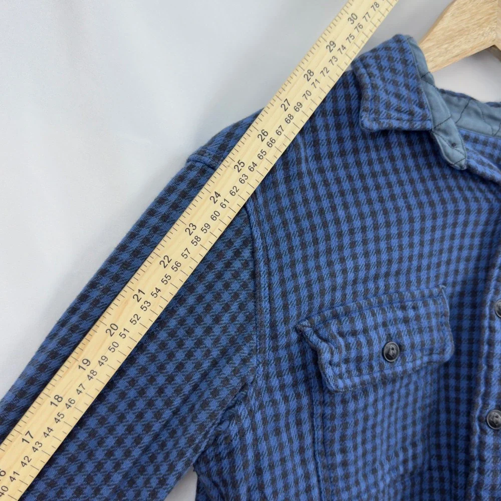 Polo Ralph Lauren Flannel Shirt Blue‎ Checkered Button Up Long Sleeve Small